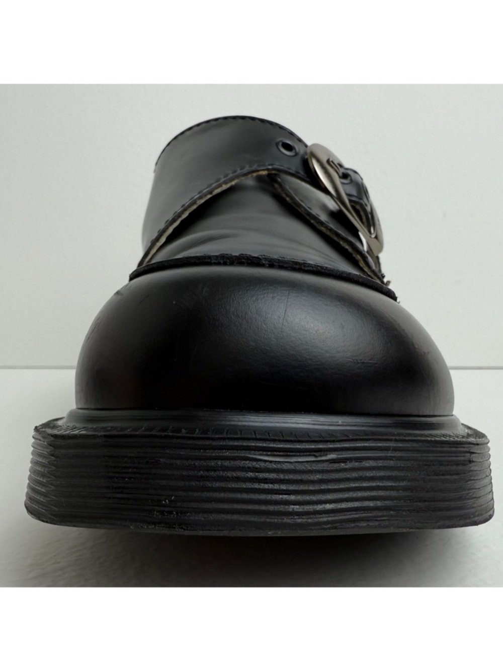 Vintage Dr. Martens England Black Heel Buckle Leather Mary Janes Oxfords UK 5 - Picture 10 of 16